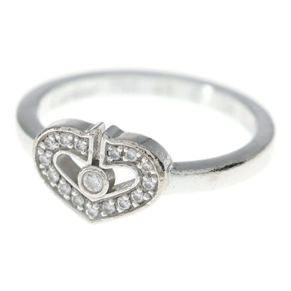 Cartier C Heart Diamond Ring White Gold