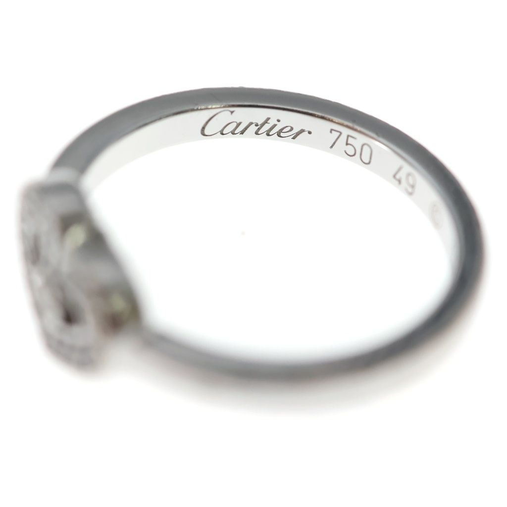 Cartier C Heart Diamond Ring White Gold — view 5