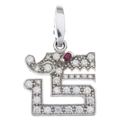 Cartier le Bezet du Dragon Ruby Diamond Necklace Charm Pendant