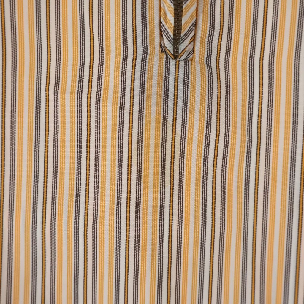 Hermes Half Zip Shirt Border Orange Multicolor Cotton — view 5