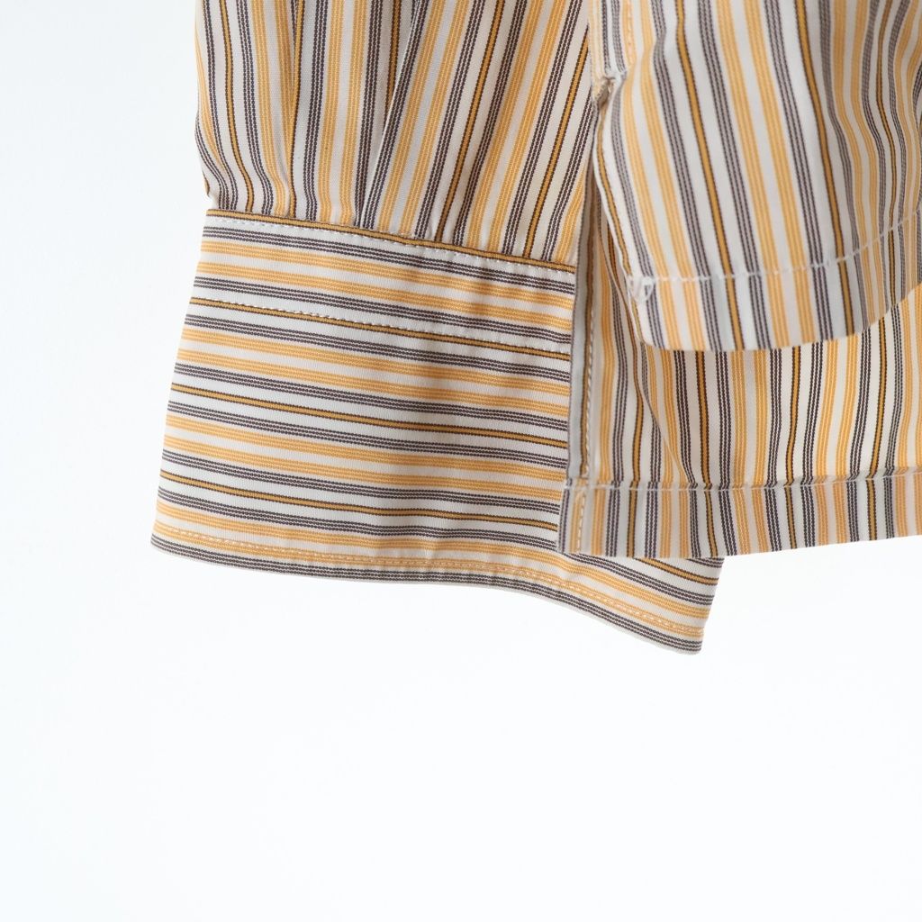 Hermes Half Zip Shirt Border Orange Multicolor Cotton — view 6