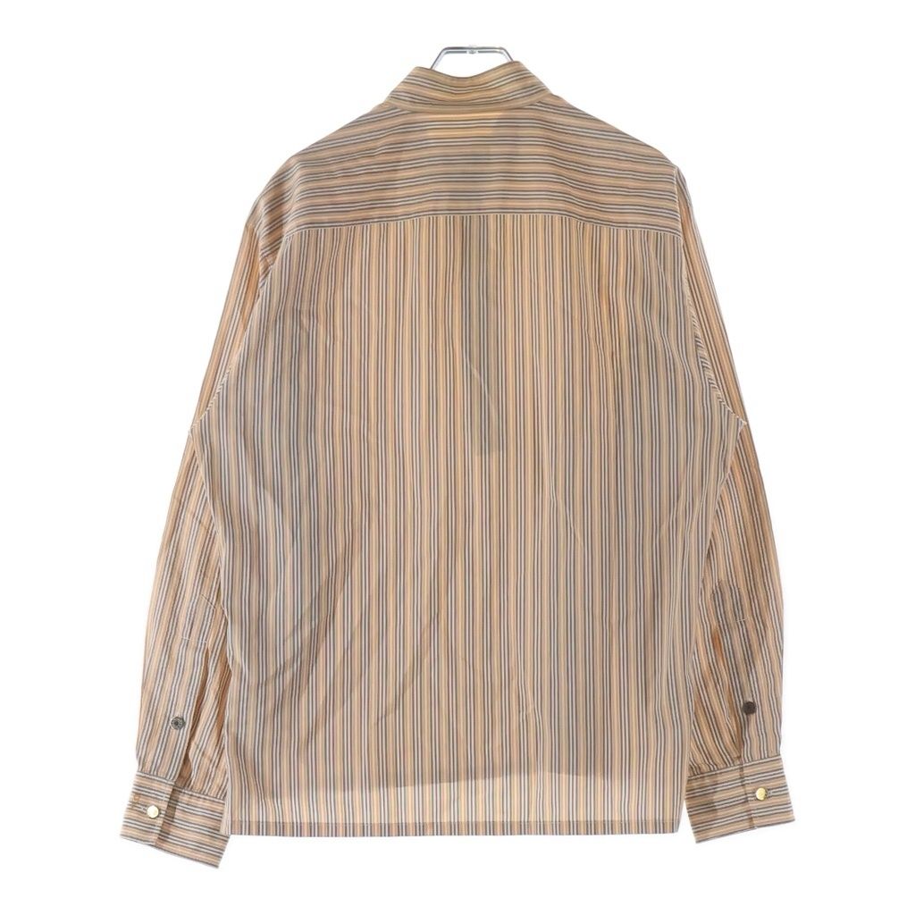 Hermes Half Zip Shirt Border Orange Multicolor Cotton — view 2