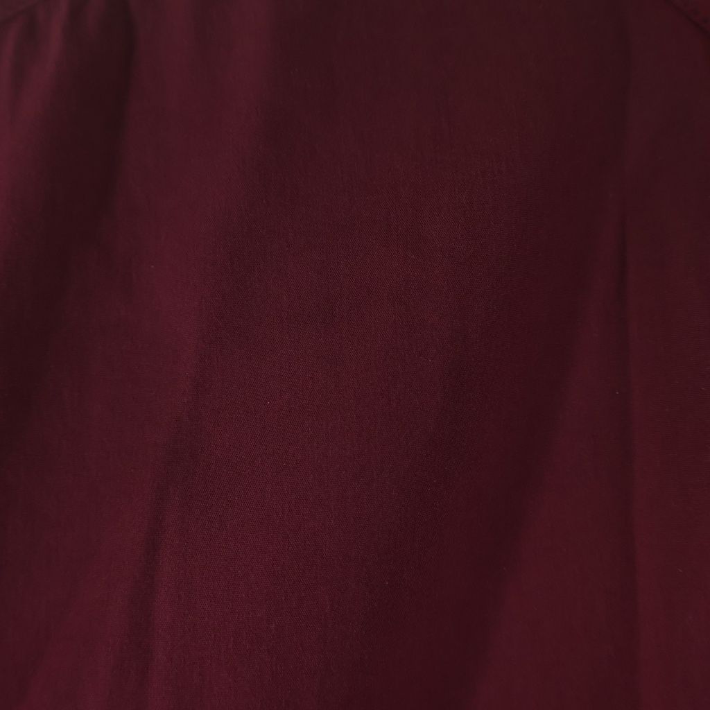 Hermes Half Zip Long Sleeve Nylon Shirt Bordeaux Wine Red — view 4
