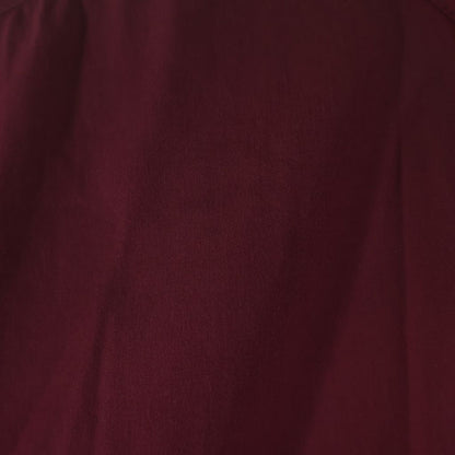 Hermes Half Zip Long Sleeve Nylon Shirt Bordeaux Wine Red — view 4