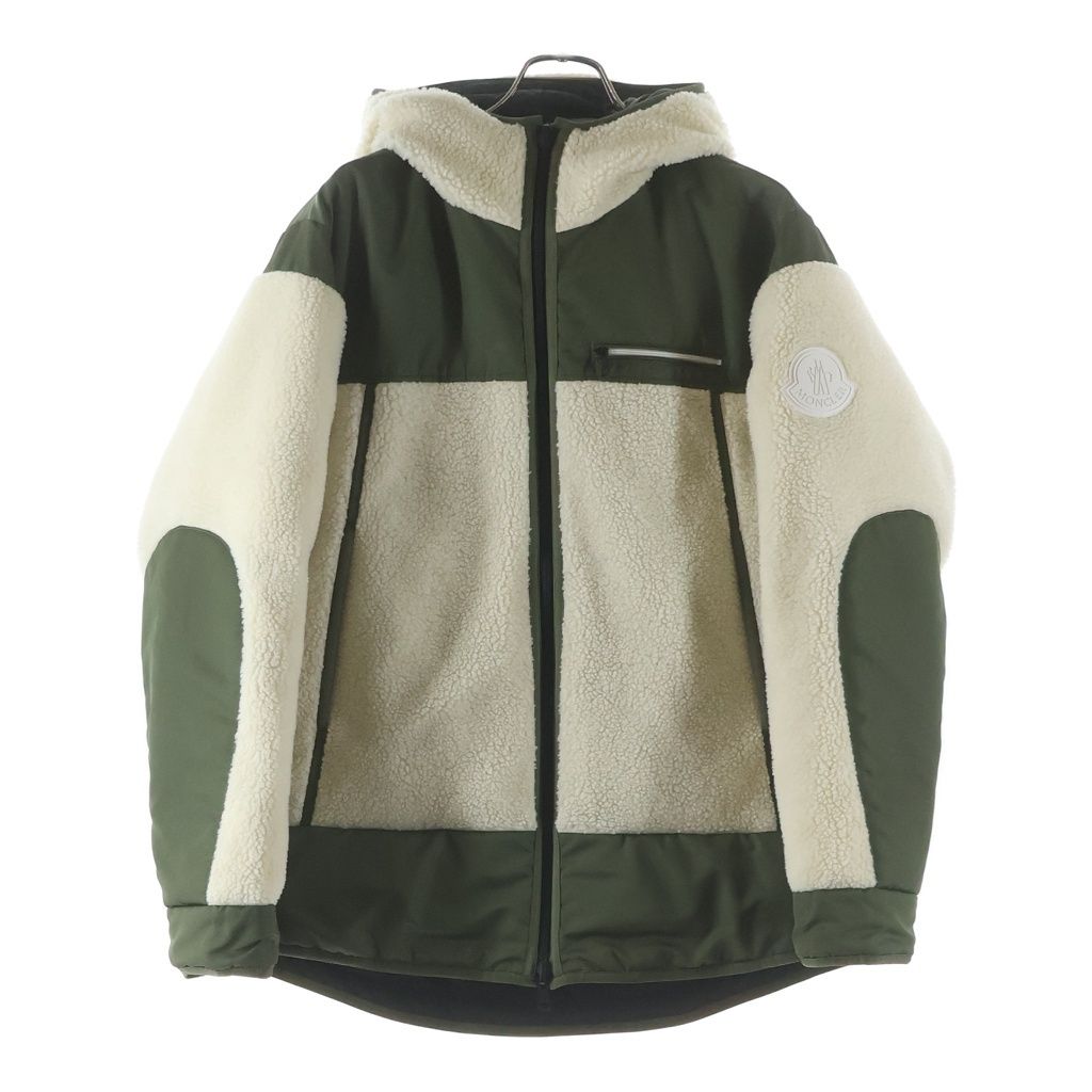 Moncler Goustan Jacket Reversible Boa Down Navy — view 3