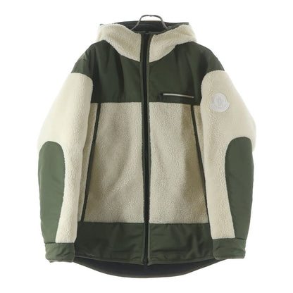 Moncler Goustan Jacket Reversible Boa Down Navy — view 3