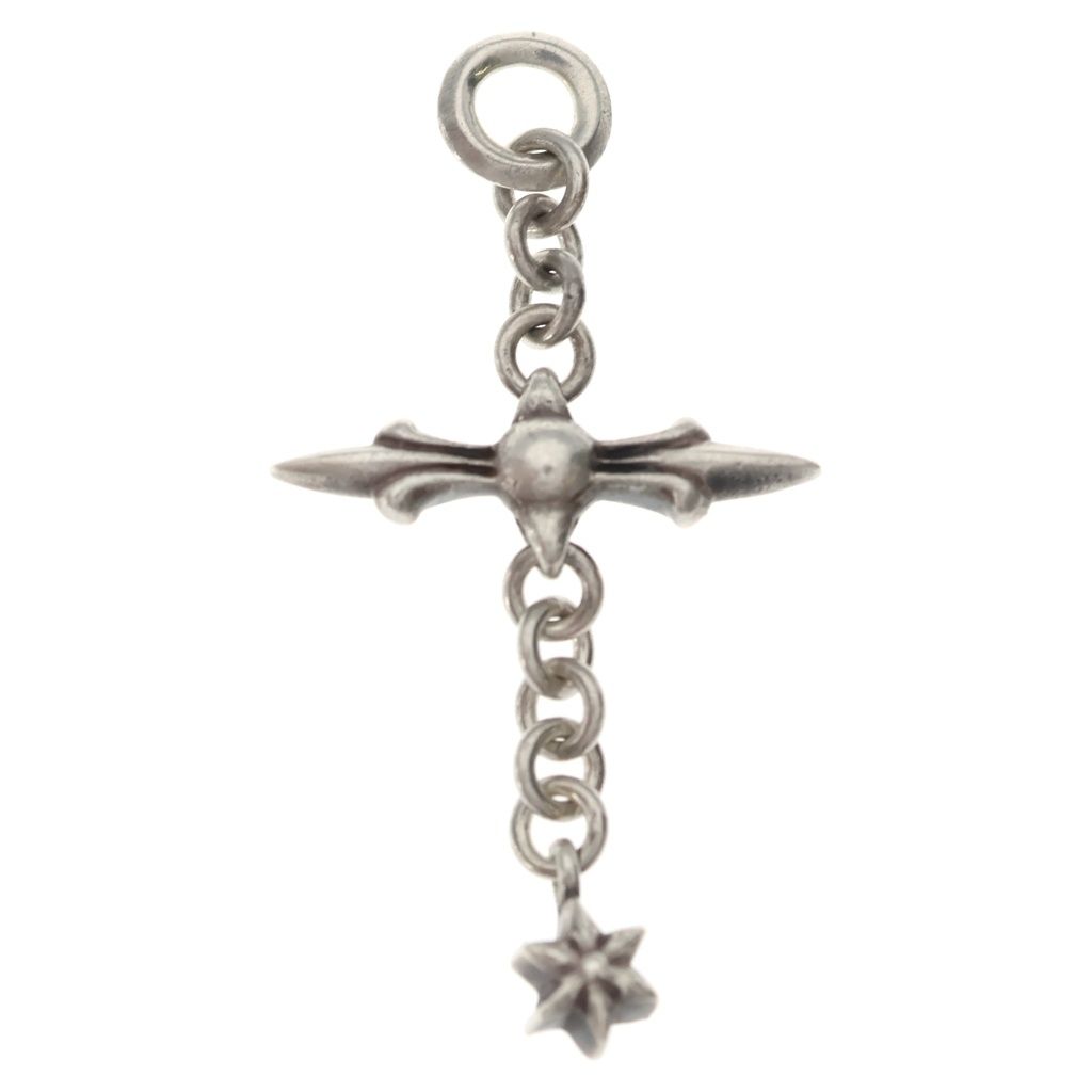 Chrome Hearts Roly Cross Charm Pendant Top Silver