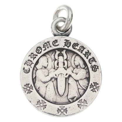 Chrome Hearts Chrm Angl Mdl V2 Angel Medal Charm Pendant Top Silver