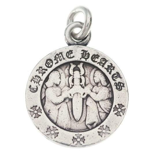 Chrome Hearts Chrm Angl Mdl V2 Angel Medal Charm Pendant Top Silver