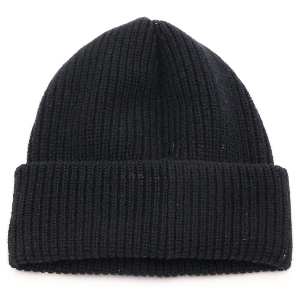 Celine Wool Cashmere Blend Beanie Knit Hat Black — view 2