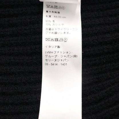 Celine Wool Cashmere Blend Beanie Knit Hat Black — view 8