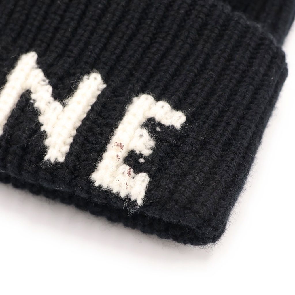 Celine Wool Cashmere Blend Beanie Knit Hat Black — view 5