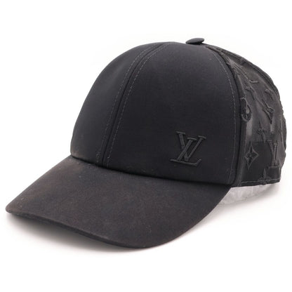 Louis Vuitton Monogram Mesh Baseball Cap Hat Black