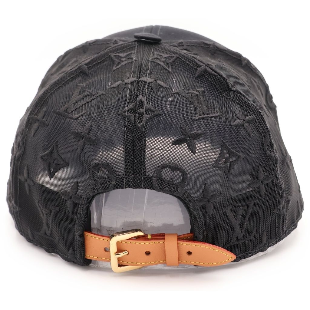 Louis Vuitton Monogram Mesh Baseball Cap Hat Black — view 2