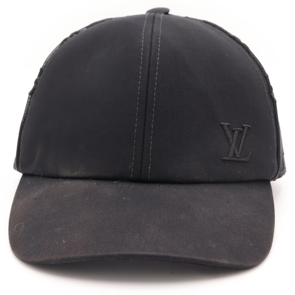 Louis Vuitton Monogram Mesh Baseball Cap Hat Black — view 4