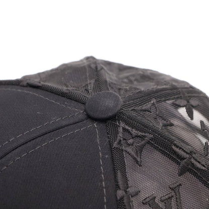 Louis Vuitton Monogram Mesh Baseball Cap Hat Black — view 6