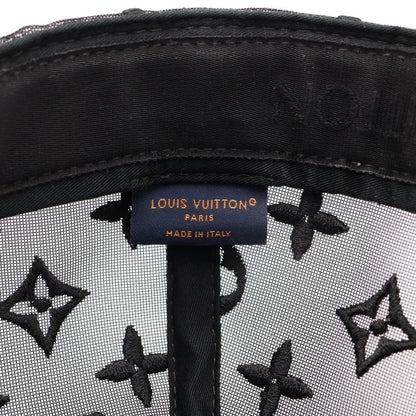 Louis Vuitton Monogram Mesh Baseball Cap Hat Black — view 8