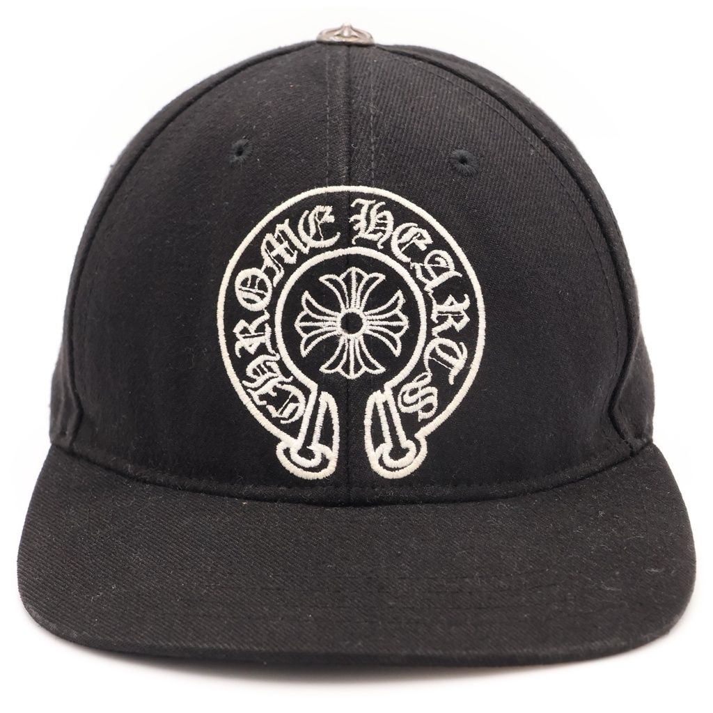 Chrome Hearts CH Hat Horse Shoe Embroidery Cross Ball Base Cap Black — view 4