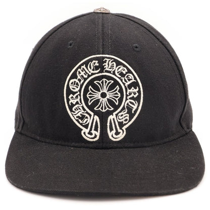 Chrome Hearts CH Hat Horse Shoe Embroidery Cross Ball Base Cap Black — view 4