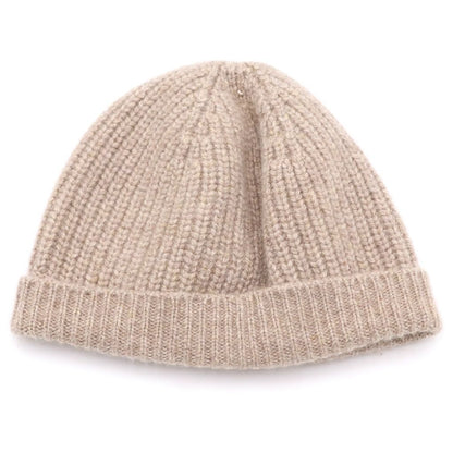 Celine Triomphe Patch Cashmere Knit Hat Beanie Ivory — view 2