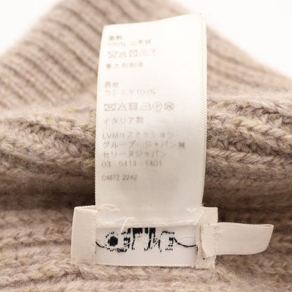 Celine Triomphe Patch Cashmere Knit Hat Beanie Ivory — view 8