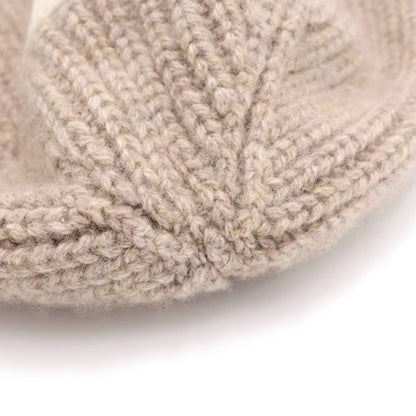 Celine Triomphe Patch Cashmere Knit Hat Beanie Ivory — view 6