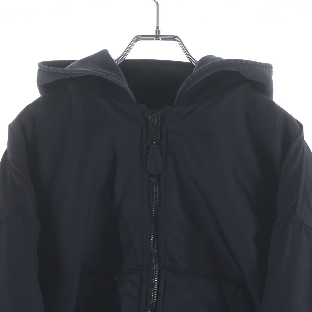 Balenciaga Unity Bomber Sports Icon Embroidery Hooded Jacket Zip Up Black — view 3