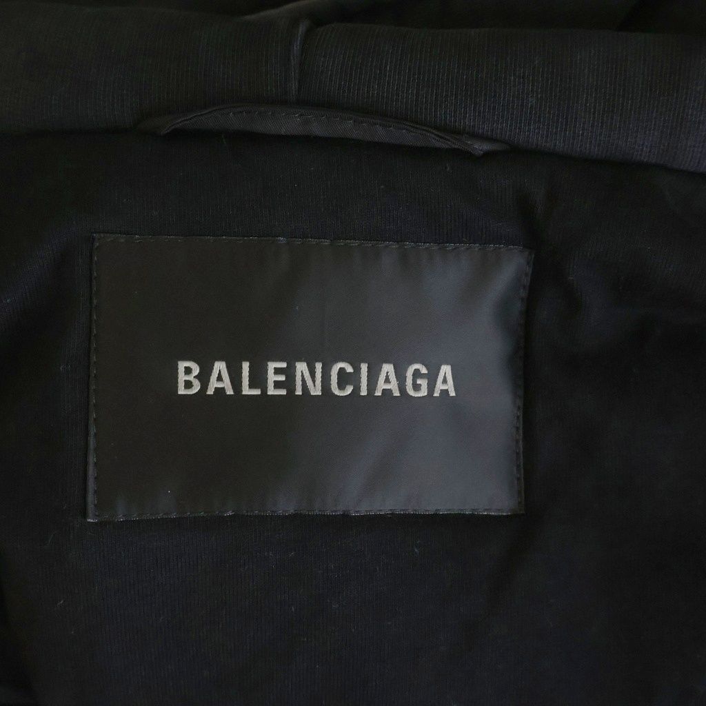 Balenciaga Unity Bomber Sports Icon Embroidery Hooded Jacket Zip Up Black — view 6