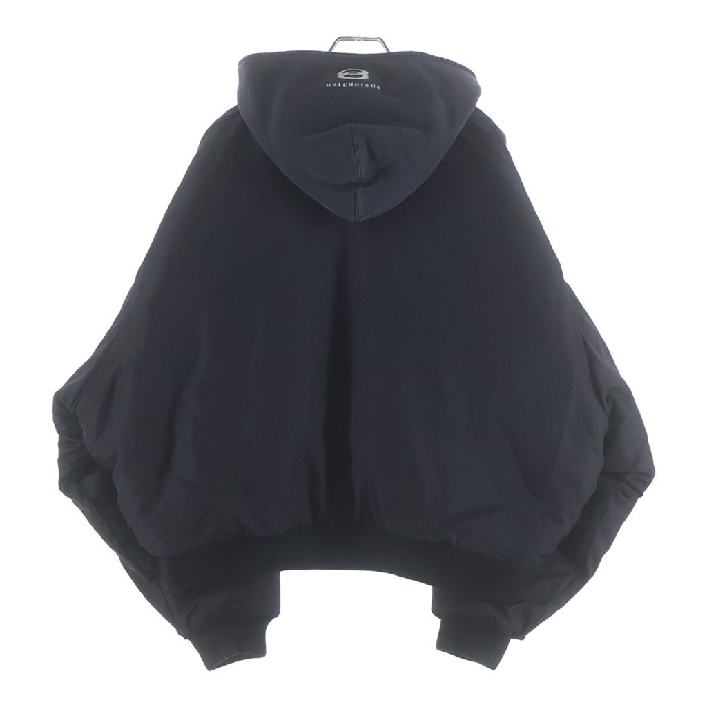 Balenciaga Unity Bomber Sports Icon Embroidery Hooded Jacket Zip Up Black — view 2