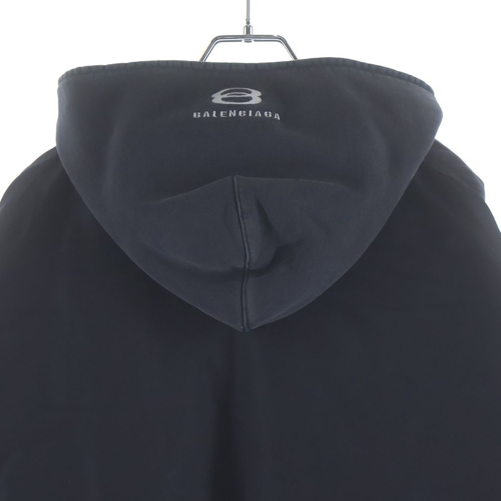 Balenciaga Unity Bomber Sports Icon Embroidery Hooded Jacket Zip Up Black — view 4