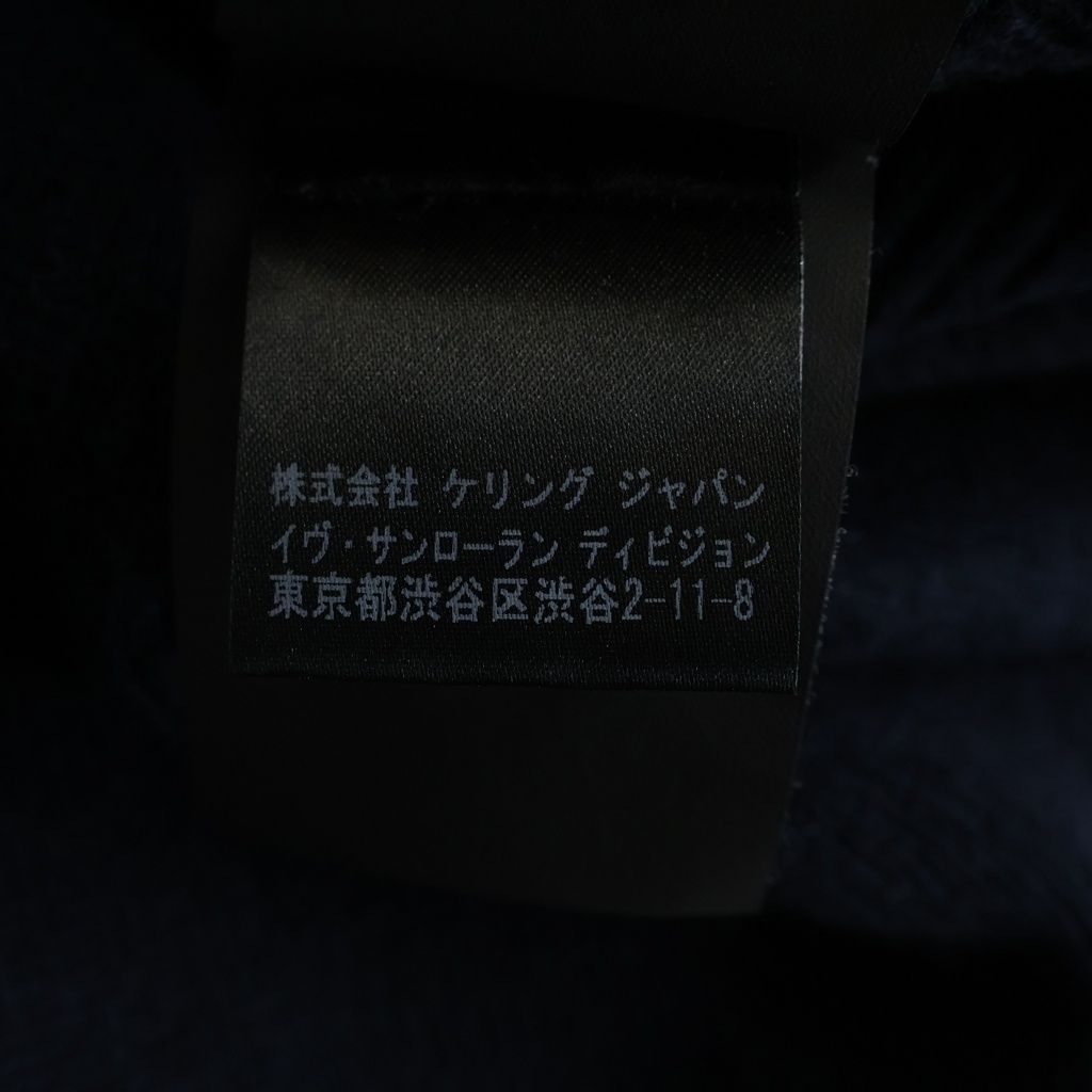 Saint Laurent Paris Cashmere Crew Neck Knit Sweater Navy — view 8