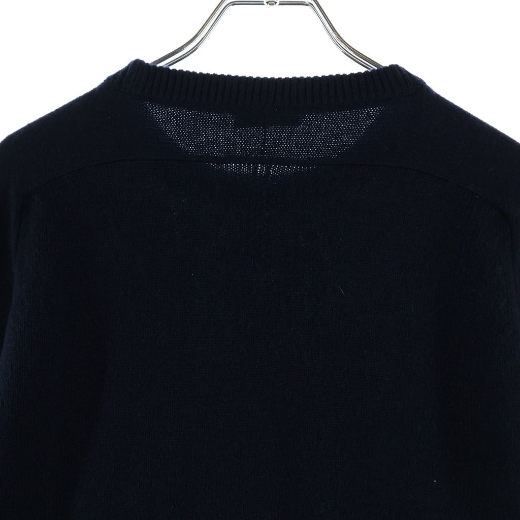 Saint Laurent Paris Cashmere Crew Neck Knit Sweater Navy — view 4