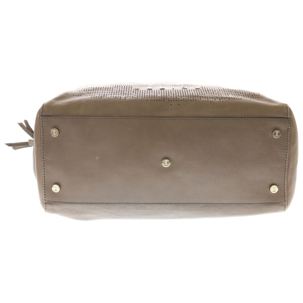 Celine Boogie Boston Bag Beige Brown Leather Gold — view 5