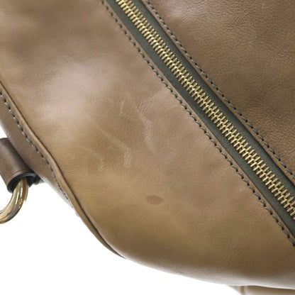 Celine Boogie Boston Bag Beige Brown Leather Gold — view 7