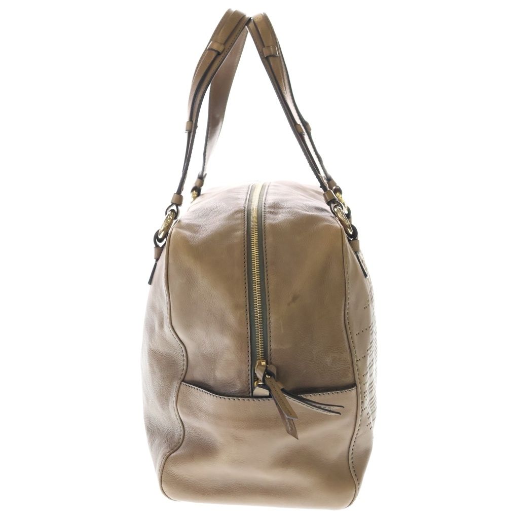 Celine Boogie Boston Bag Beige Brown Leather Gold — view 3