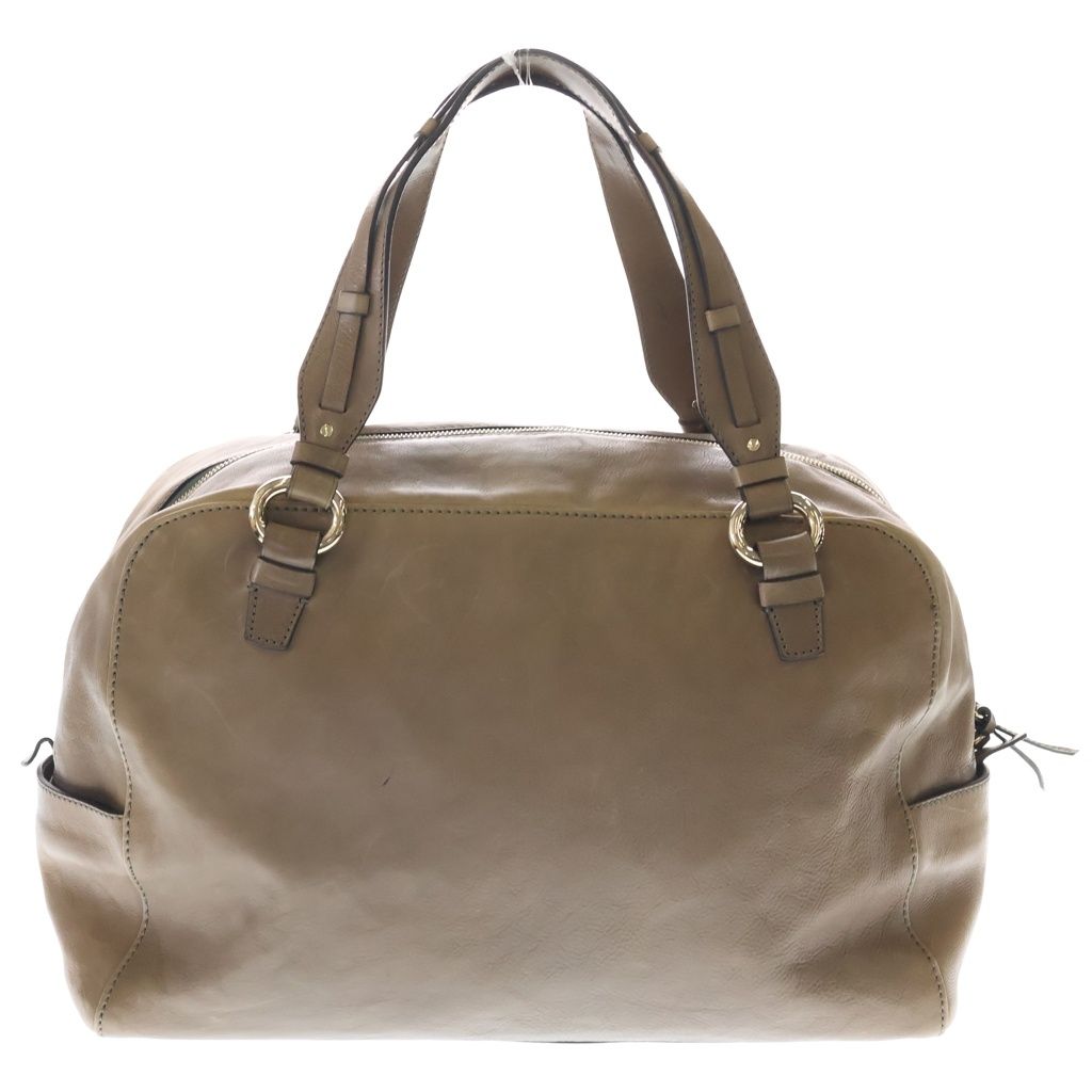 Celine Boogie Boston Bag Beige Brown Leather Gold — view 2