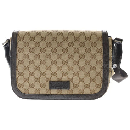 Gucci Crossbody Shoulder Bag GG Canvas Beige Brown
