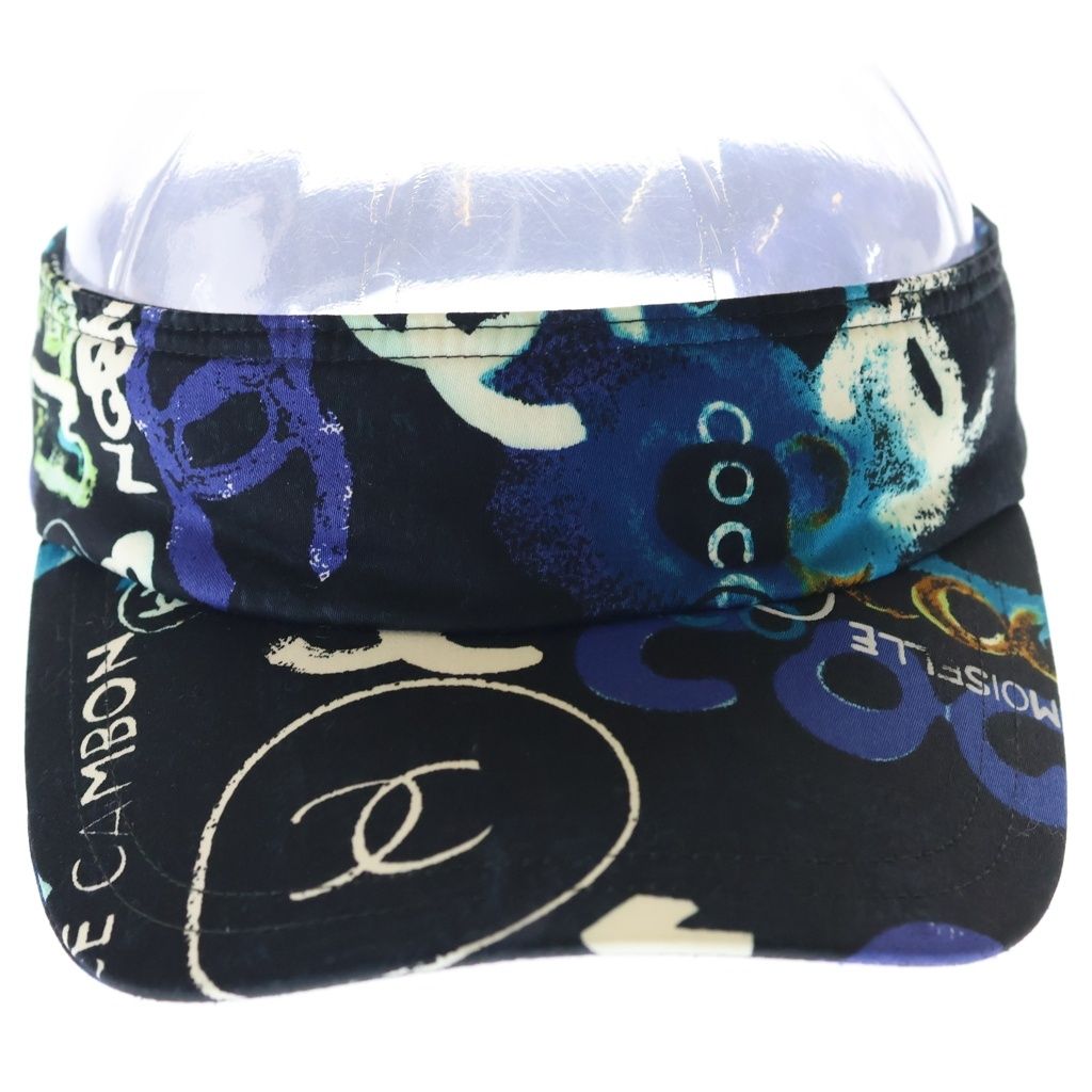 Chanel CC Logo Multicolor Sun Visor Hat Multi — view 4