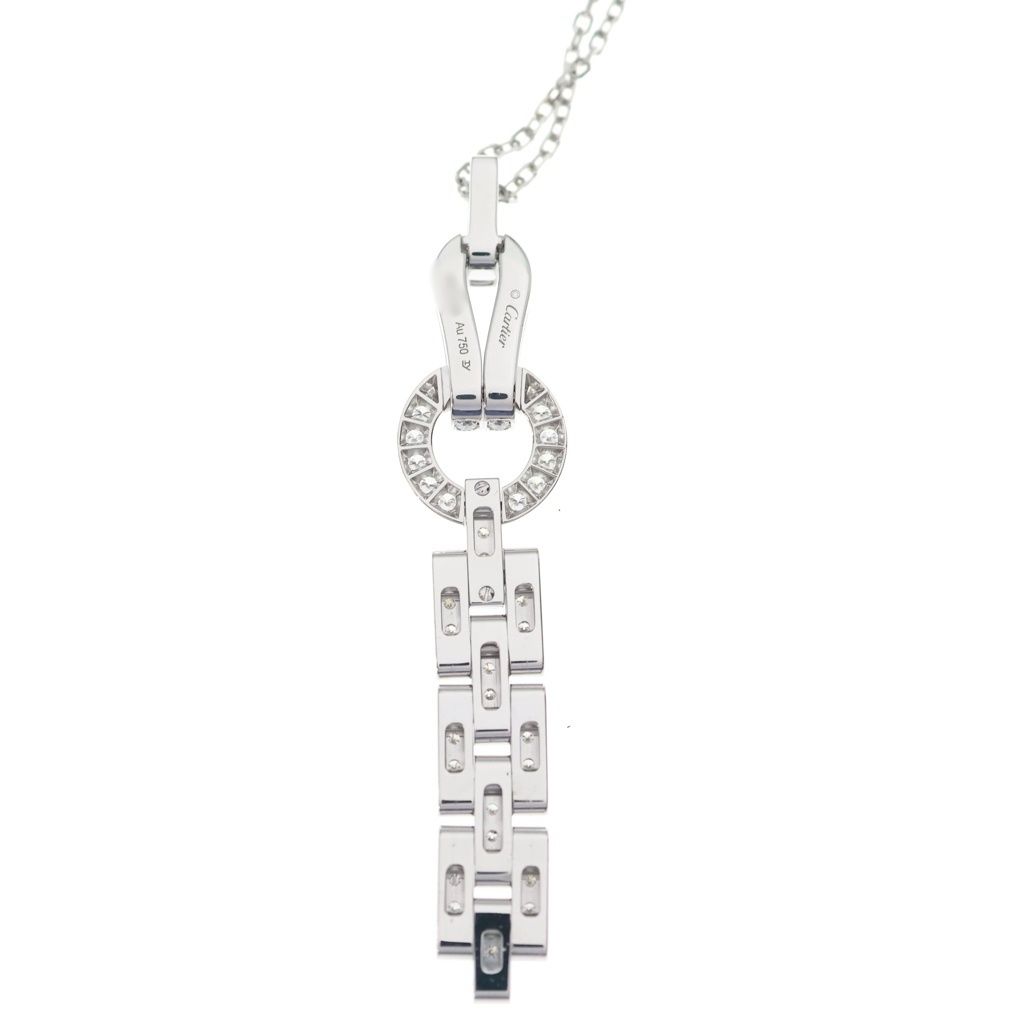 Cartier Agraph Necklace 18k White Gold Pave Diamond — view 4