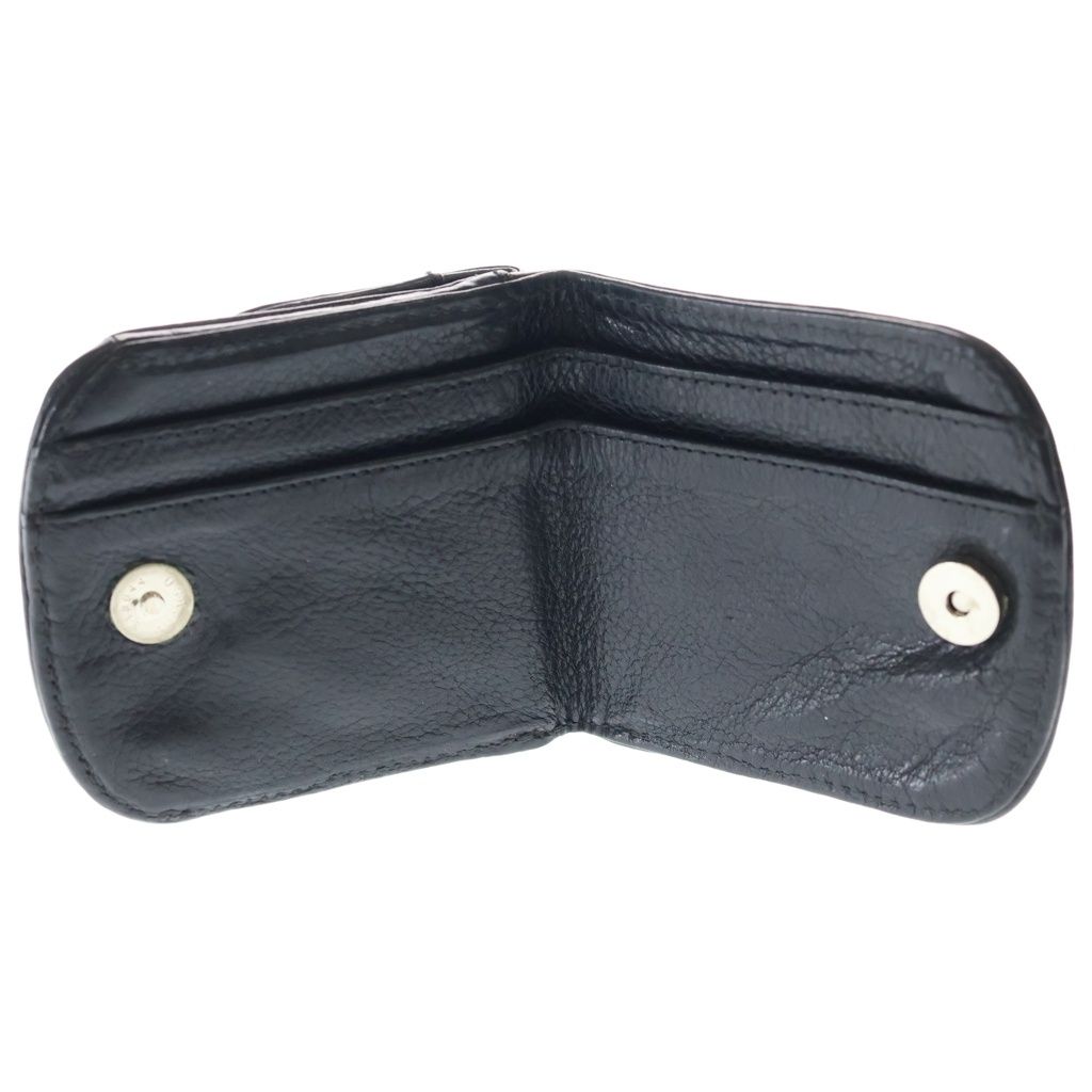 Chrome Hearts Taxi Scroll Label Leather Coin Case Wallet Black — view 4