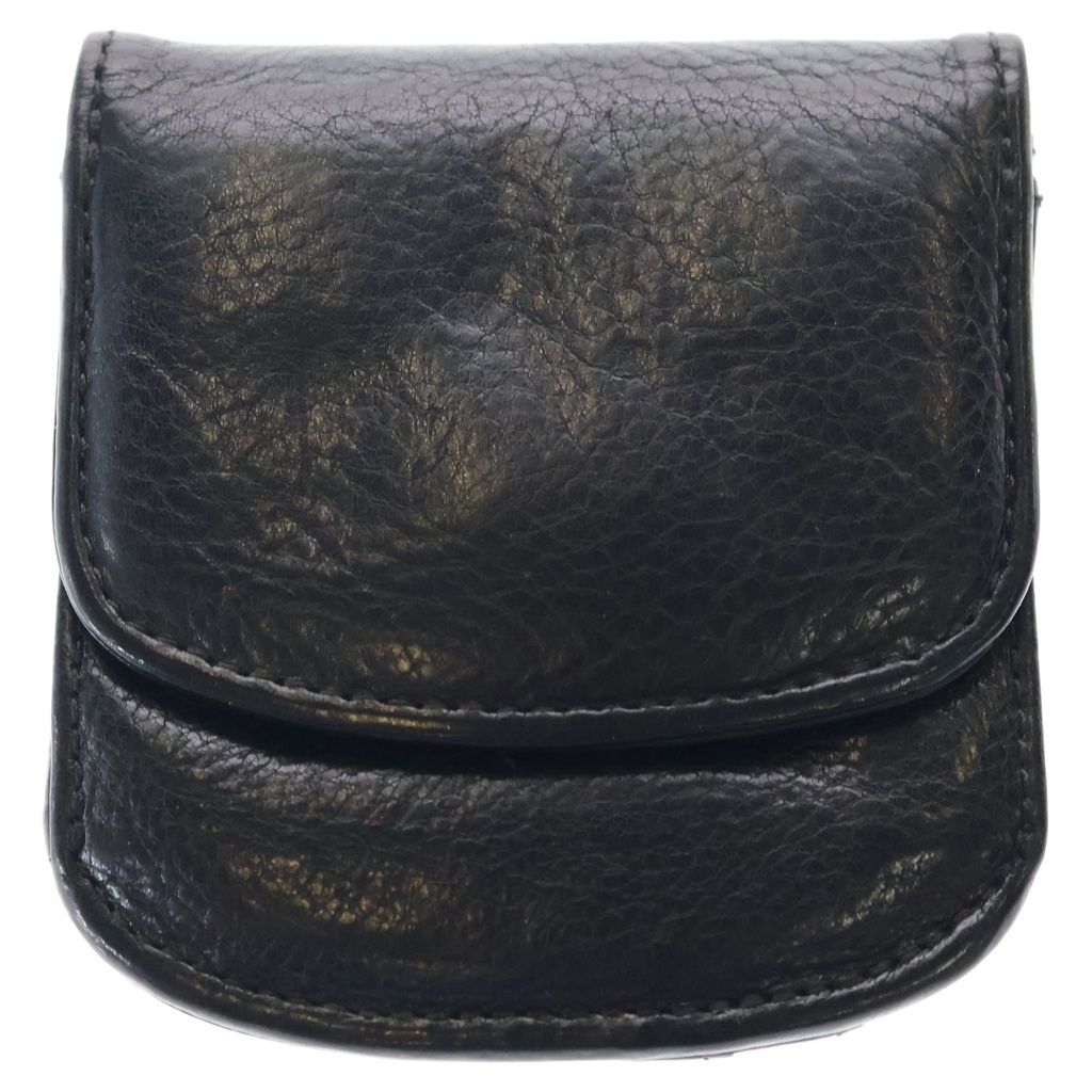 Chrome Hearts Taxi Scroll Label Leather Coin Case Wallet Black — view 2