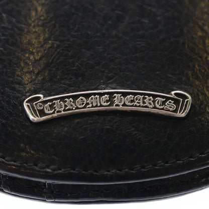 Chrome Hearts Taxi Scroll Label Leather Coin Case Wallet Black — view 6