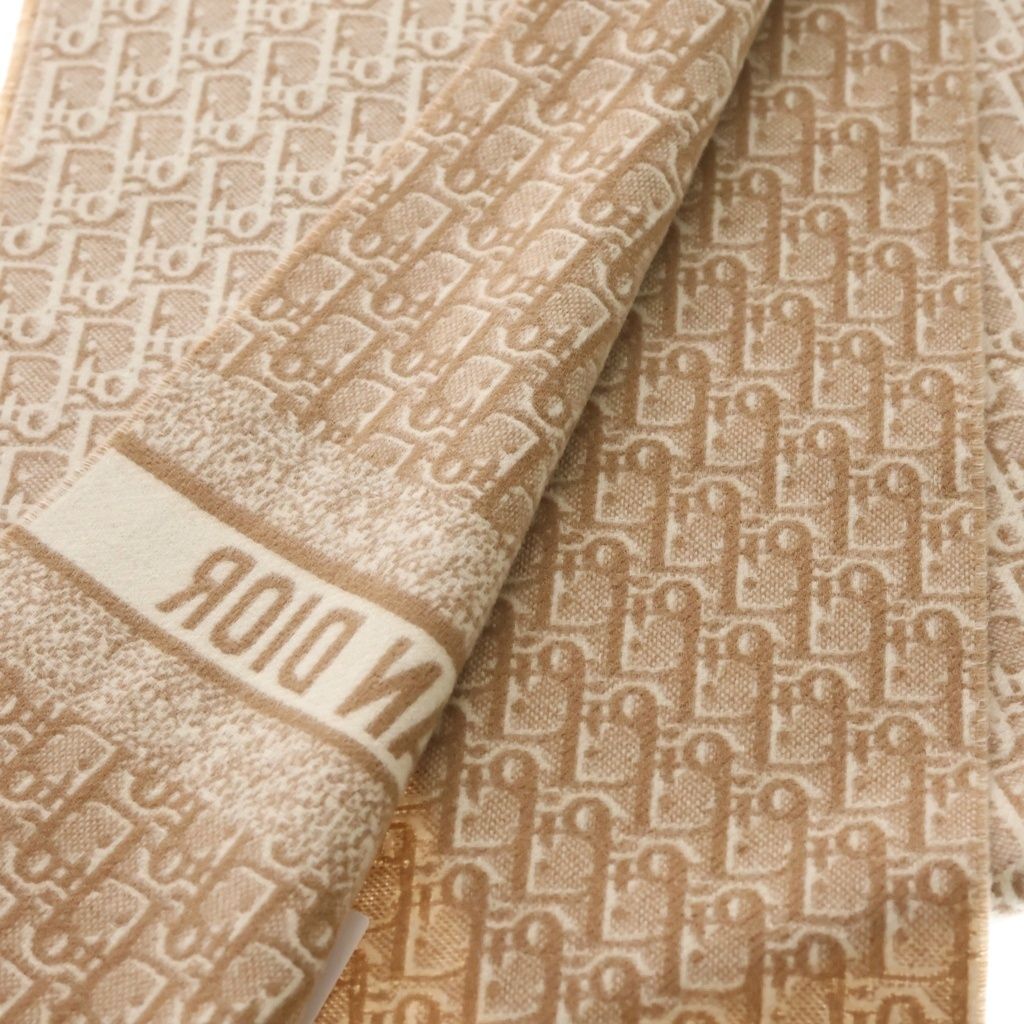 Dior Scarf Oblique Shawl Beige Cashmere — view 5