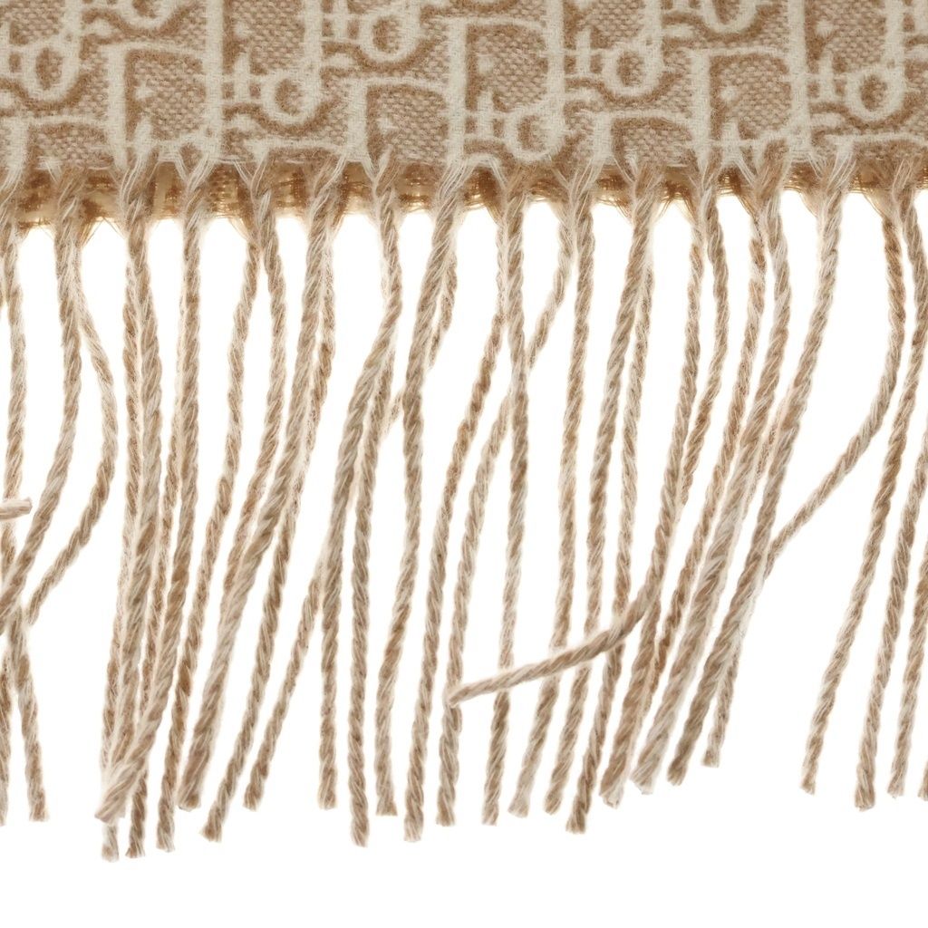 Dior Scarf Oblique Shawl Beige Cashmere — view 3