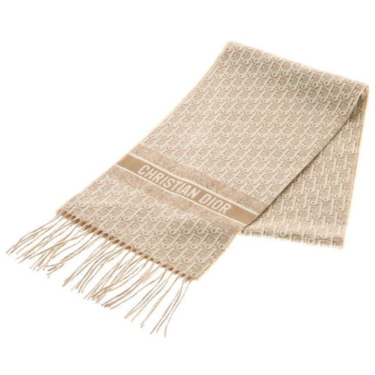 Dior Scarf Oblique Shawl Beige Cashmere