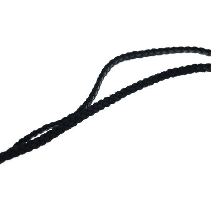 Chrome Hearts Leather Braid Scroll Necklace Black Silver — view 5