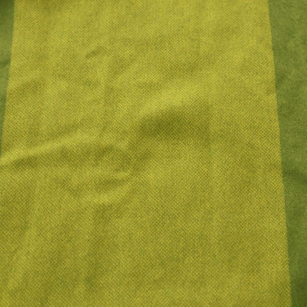 Hermes Series Logo Embroidery Cashmere Fringe Scarf Green Yellow — view 2