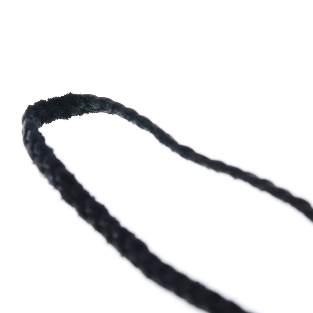 Chrome Hearts Leather Braid Scroll Necklace Black Silver — view 3