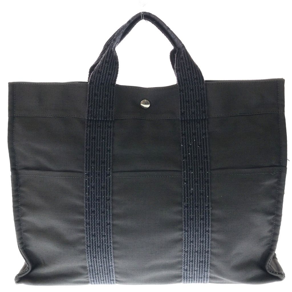 Hermes Her Line MM Tote Canvas Gray Silver — view 2