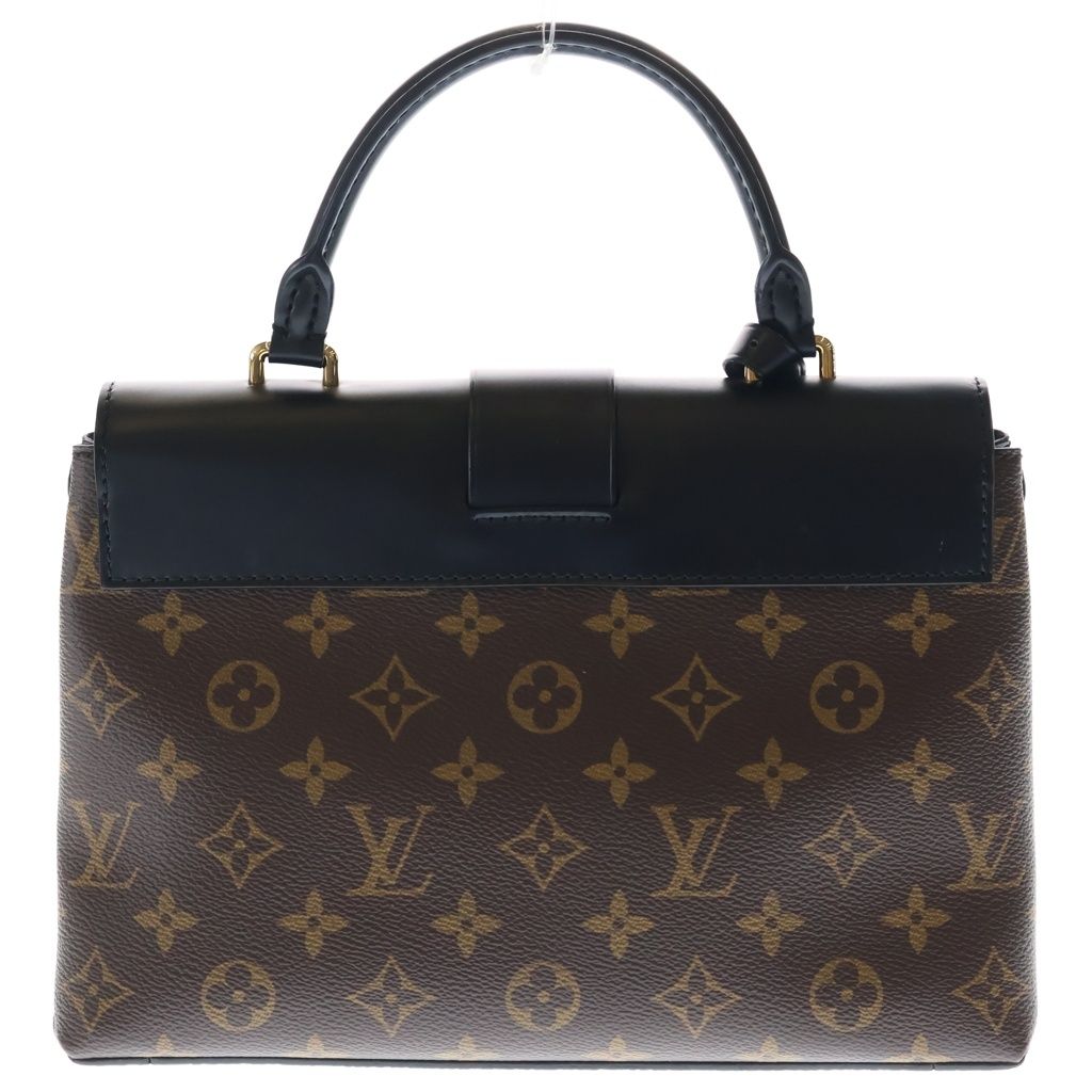 Louis Vuitton Monogram One Handle Flap Bag Handbag Black Brown Leather Gold — view 2
